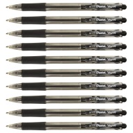 Pentel BK417 automatické guľôčkové pero čierne WOW 10 ks