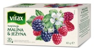 Vitax Čaj Malina Blackberry 20 vrecúšok - aromatický nápoj s blahodarnými vlastnosťami