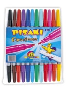OBOJSTRANNÉ HOROVÉ FILTRAČNÉ PERÁ, 12 FARIEB CAMETE