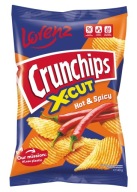 Crunchips X-Cut Hot Spicy chipsy 140g