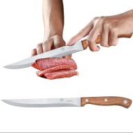 DOMÁCI GASTRONOMICKÝ NÔŽ DLHÝ NA SEKANIE ZELENINY A BYLINKOV OSTRÝ S BRDOU 21cm