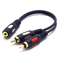 ADAPTÉR AUX ADAPTÉR ZÁSUVKA MALÝ JACK 3,5 2X RCA CINCH ZÁSTRČKA VITALCO
