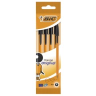 Bic pero oranžové čierne 4 ks