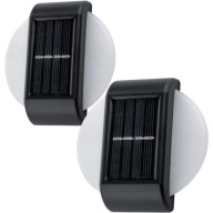 solárne svietidlo nástenné svietidlo 6 LED záhradná terasa balkónová dekorácia 2 ks P-120