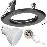 PEVNÁ HALOGÉNOVÁ LAMPA + GU10 5W NEUTRÁLNA LED ŽIAROVKA 4000K + ZÁSUVKA