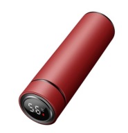 Termoska termohrnček na fľašu smart LED 500ml bordová