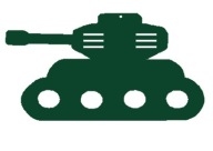 Prívesok TANK, dekorácia na okenné závesy, vojenská zelená