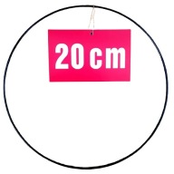 ČIERNY prsteň/ráfik na lapače snov a makramé, 20 cm