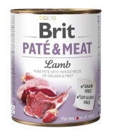 BRIT PATÉ&MEAT krmivo s jahňacinou pre psov 800g