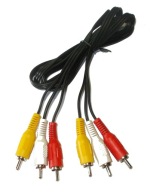 KÁBEL 3x RCA (CINCH) - 3x RCA DĹŽKA 1,5 m (0364)