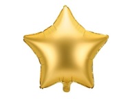 BALÓN HVIEZDNA FÓLIOVÁ, ZLATÝ SATÉN, ZLATÁ, 48 cm