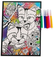 GLITROVÁ OBRAZOVÁ Omaľovánka KREATÍVNA Omaľovánka + VÝLETY VZORY 17x25 CM