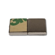Neodymový magnet 10x10x2 N38 s 3M lepiacou páskou Strong