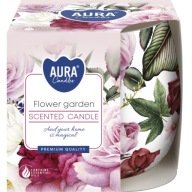 Vonná sviečka v skle BISPOL Aura 20H FLOWER GARDEN