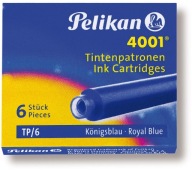 Náplne do plniacich pier Krátke náplne MODRÁ 6 KS Pelikan