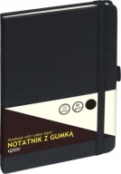 Zápisník A5 s gumičkou 80 strán GRID BLACK