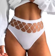 SEXY BIELE DÁMSKE tangá s vysokým pásom, XL / 2XL