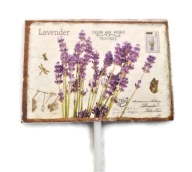 Ozdobná plaketa, kvetinový doplnok, LEVANDUĽA, 28 cm