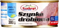 Hydinová šunka 300 g, konzerva Szubryt 80% zo stehna