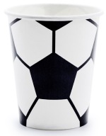 Papierové poháre Ventilátor FUTBAL Futbalová narodeninová párty 260ml 6 ks.