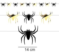 Banner GARLAND SPIDERS HALLOWEEN čierne zlato 9 KS