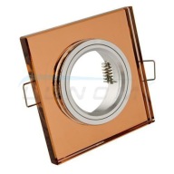 Hnedé LED svietidlo halogénové GU10 MR16 CT-7003 štvorcové