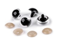 Oči hračky 26mm priehľadné - 1 pár
