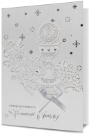 Suvenir Communion card s pozdravmi, prelamované H720