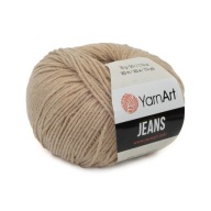 50 g priadze, 55 % bavlna 45 % akryl, YarnArt Jeans béžová 87