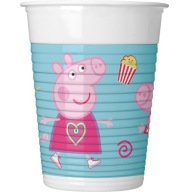 Plastové poháre (WM) Peppa Pig Messy Play, 200 ml, 8 ks (štítok SUP)
