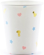 BOY or GIRL BABY SHOWER GENDER REVEAL papierové poháre 200ml 6ks