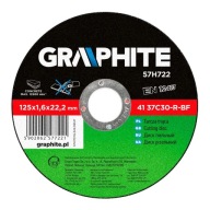 REZNÝ KOTÚČ NA KAMEŇ 125X1,6X22,2MM 41 37C30-R-BF GRAFIT 57H722