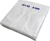 HDPE nákupné tašky, jednorazové biele tašky, 30x55cm, 200 ks, pevné, 6kg