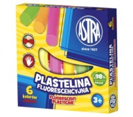 Astra fluorescenčná plastelína, 6 farieb