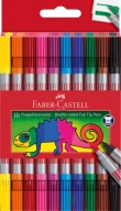Obojstranné popisovače Faber-Castell, 10 farieb, v kufríku