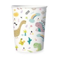 Papierové poháriky DINOSAURS 220 ml, 6 ks, k narodeninám detí