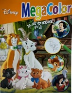 DISNEY Omaľovánka VEĽKÁ! XXL A4 HRDINOVIA WALT DISNEY + NÁLEPKY!