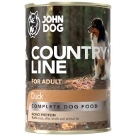 John Dog Country Line Mokré krmivo pre psov kačica 400 g