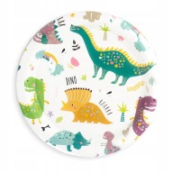 Dinosaurus narodeninové papierové taniere 18 cm 6 ks.
