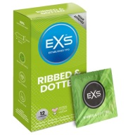EXS Rebrované bodkované kondómy 12 rebier