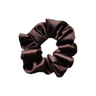 Saténová scrunchie kravata do vlasov Tmavá čokoláda