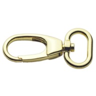 Kovová karabina na popruh tašky, 20 mm zlatá