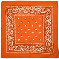 Bandana oranžová šatka do vlasov bandana paisley badnanka bandana