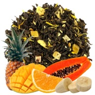 PU-ERH červený čaj TROPICAL ISLAND 50g puerh s ovocím mango papája