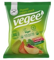 MCLLOYDS VEEGE ZELENINOVÉ ČIPY MRKVOVÁ MEDZI ŠPENÁT BROKOLÍCA RAJČINKY BIO 25g