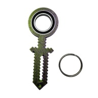 KEYRAMBIT KEYSPINNER KEYRING TIKTOK MEČ MINECRAFT FARBA GALAXY ZELENÁ FIALOVÁ