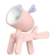 MALÁ NÁKLADNÁ LAMPA NA BATÉRIOVÉ OVLÁDANIE STOLNÁ LAMPA NA ČÍTANIE PINK DEER
