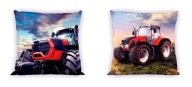 Obojstranná bavlnená obliečka na vankúš 40x40 Tractor Red