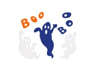 Gélové nálepky Boo Halloween