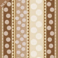 Kúpeľňová predložka STRIPES CIRCLES, béžová, protišmyková, 65x10